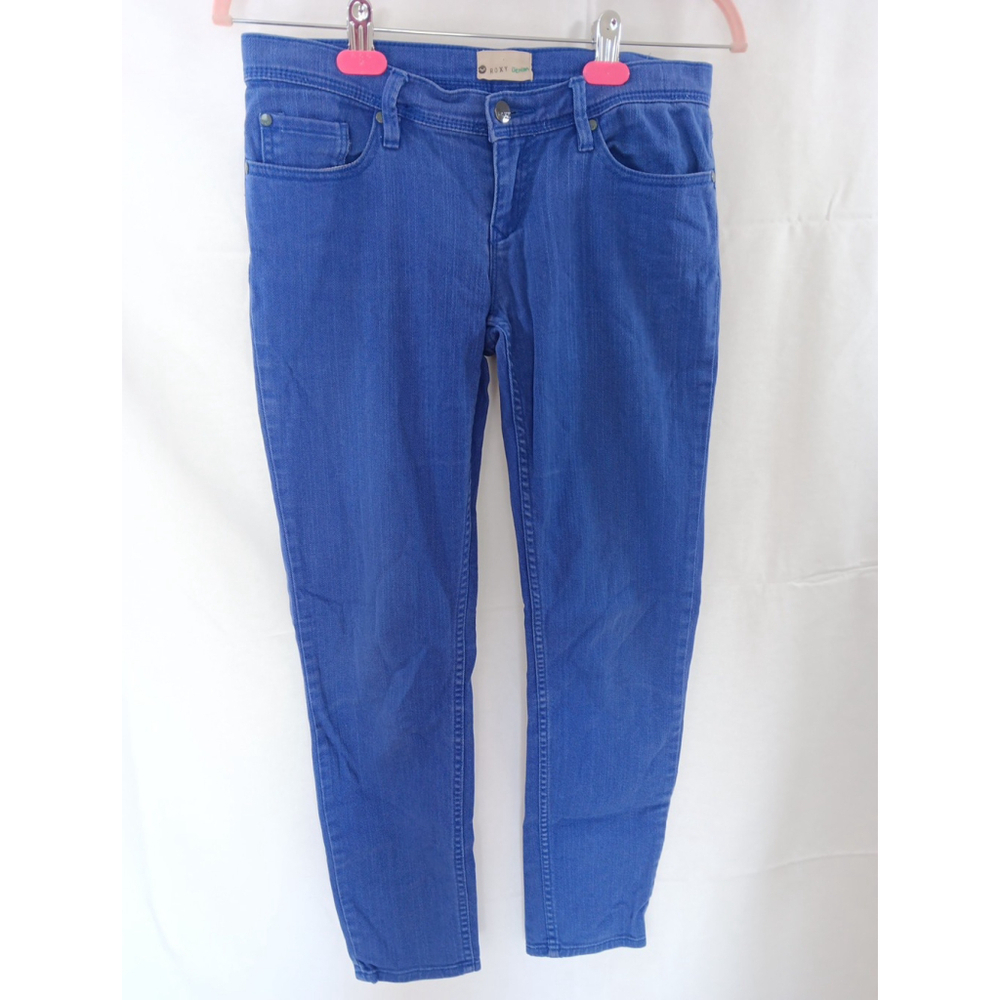 Roxy Denim Purple Blue Skinny Jeans Juniors Size 3/26 Stretch See Photos
